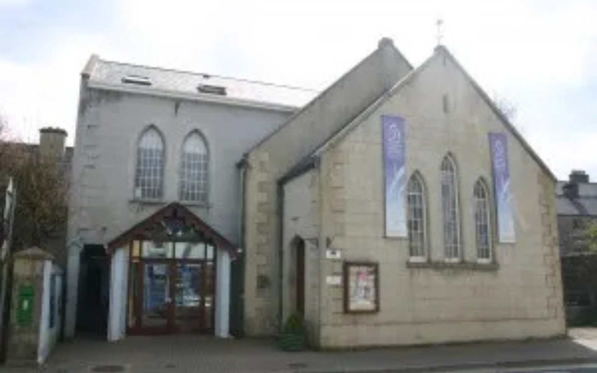 Exterior of the Glens Art Center, a converted church