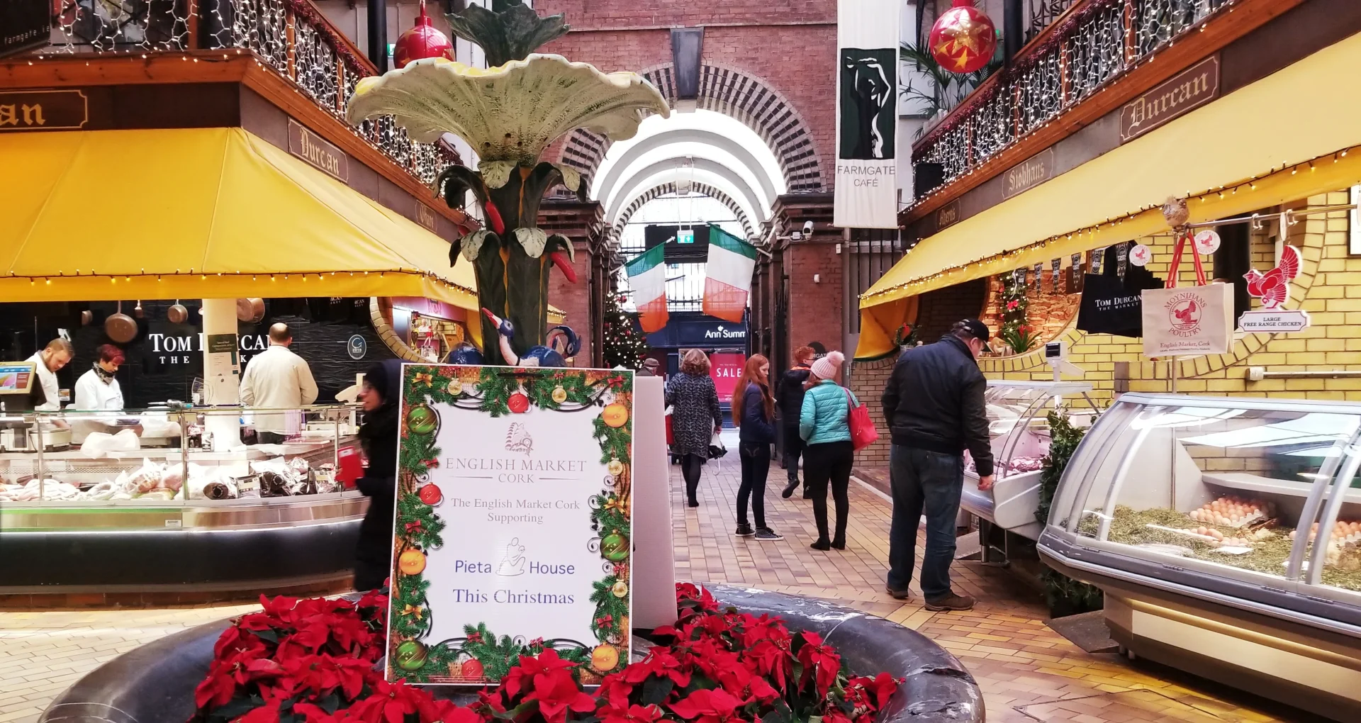 Interior photo of the english market